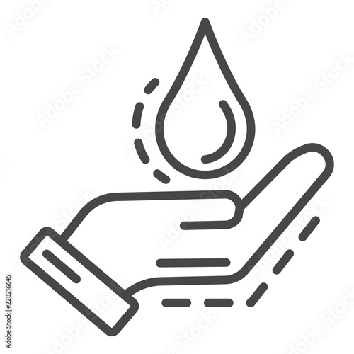 Save water drop icon. Outline save water drop vector icon for web design isolated on white background