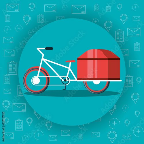 bicycle for logistic service isolated icon