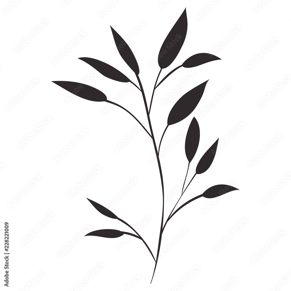 Fototapeta premium beautiful leaf plant icon