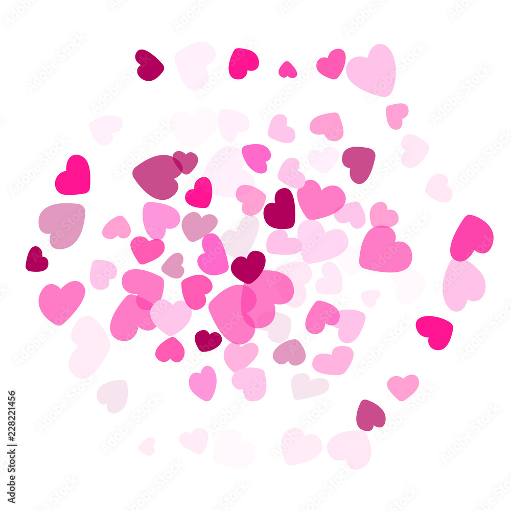 Hearts confetti flying vector background graphic design. Hearts confetti flying vector background graphic design.