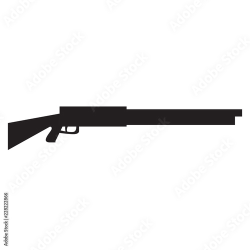 Isolated shotgun icon silhouette. Vector illustration design