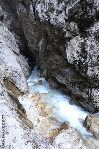 Mountain canyon river at Höllentalklamm