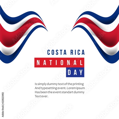 Costa Rica National Day Vector Template Design Illustration