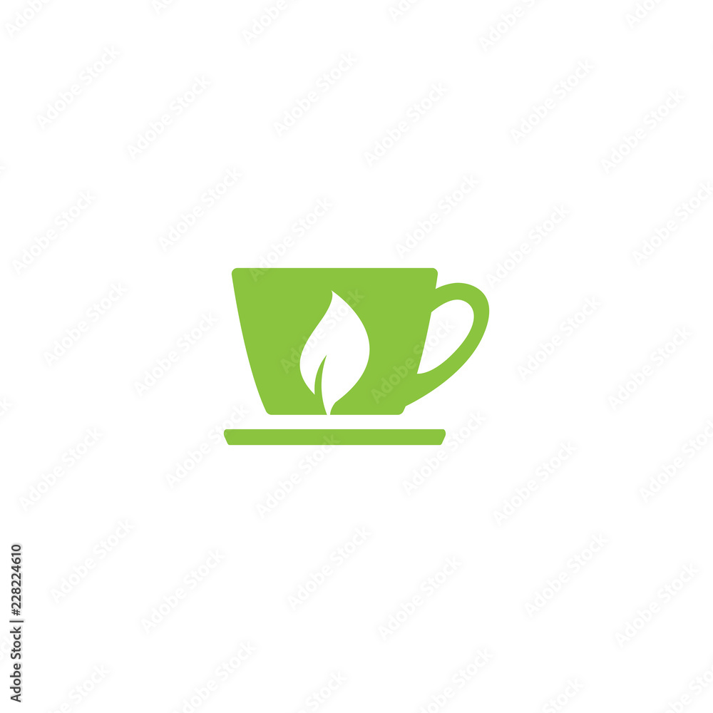 Green tea logo or icon vector design template Green tea logo or icon vector design template