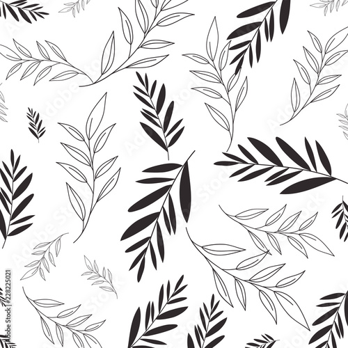 beautiful leafs pattern background isolated icon
