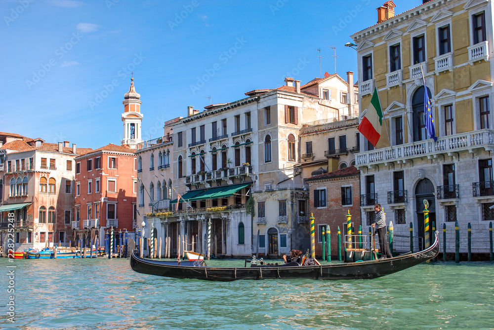 Gondola Ride on the Grand Canal in Venice Italy