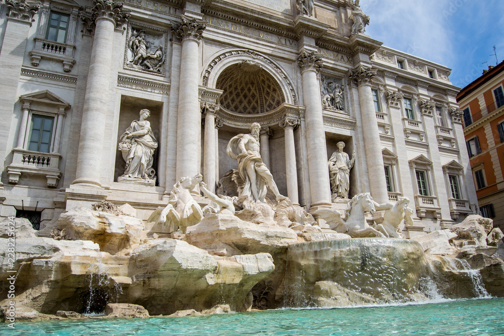 Front of Trevi fountain