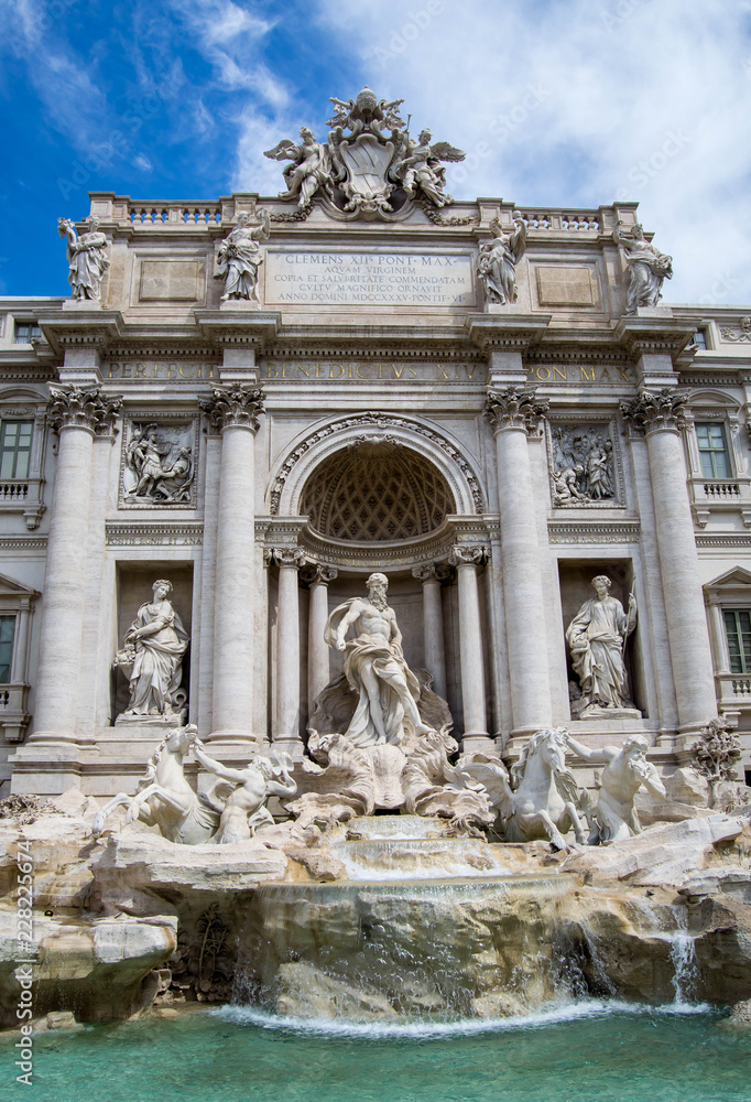 Front of trevi fountain