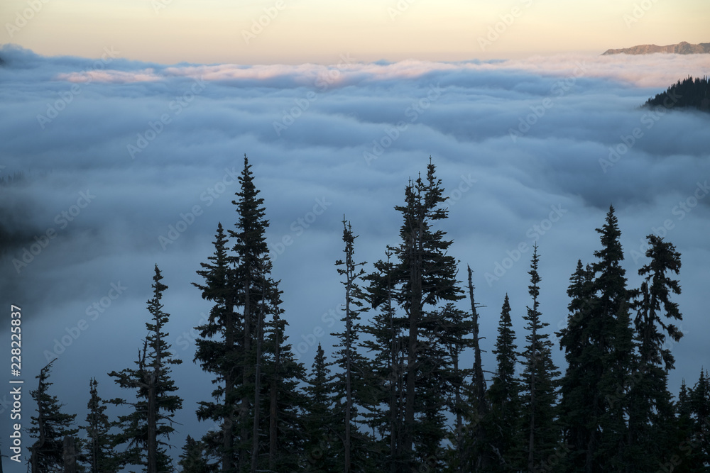 sunrise in the mountains