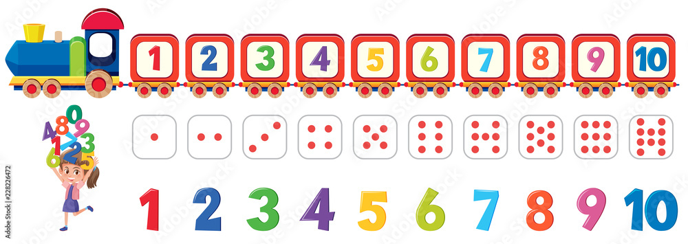 Math dice number element Math dice number element