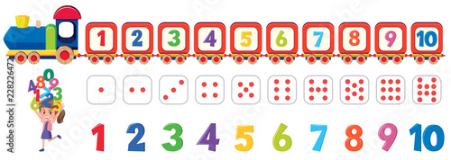 Math dice number element