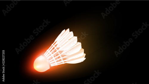 super speed smash glowing and brning shutlecock 