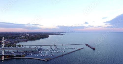 Port credit dron cotton candy skies photo