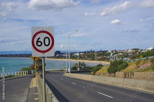 60 km per hour speed limit sign Australia