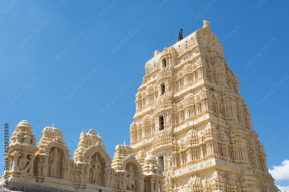 Temple tower of Virupaksha temple at Hampi, India