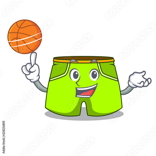 With basketball character style short pant for hangout