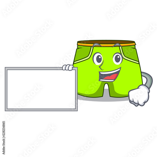 With board character style short pant for hangout