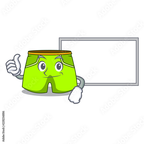 Thumbs up with board character style short pant for hangout