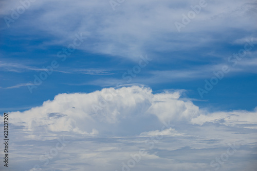 Fototapeta Naklejka Na Ścianę i Meble -  Rain clouds forming with blue sky background