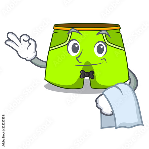 Waiter cartoon shorts style for the swimming