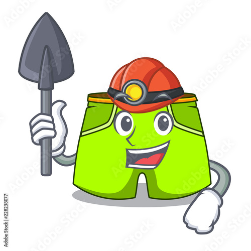 Miner cartoon shorts style for the swimming