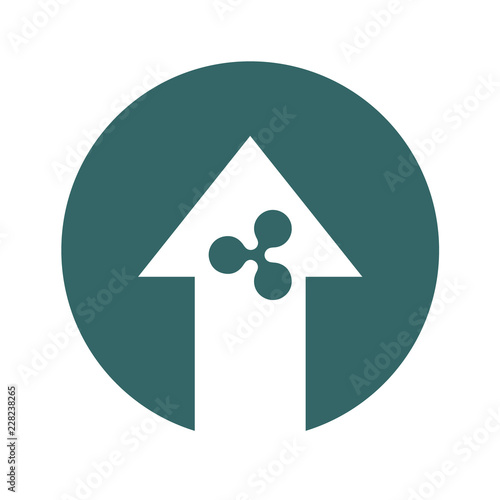 Cost symbol increase icon. Vector symbol image isolated on background