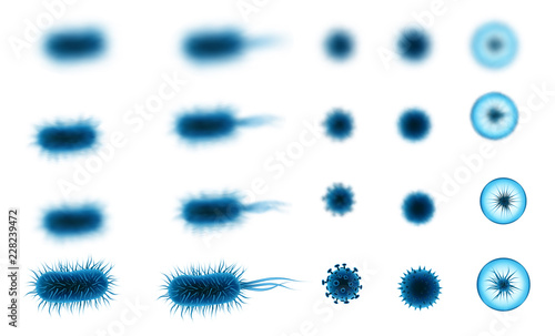 vector background of viruses and bacteria for medicine