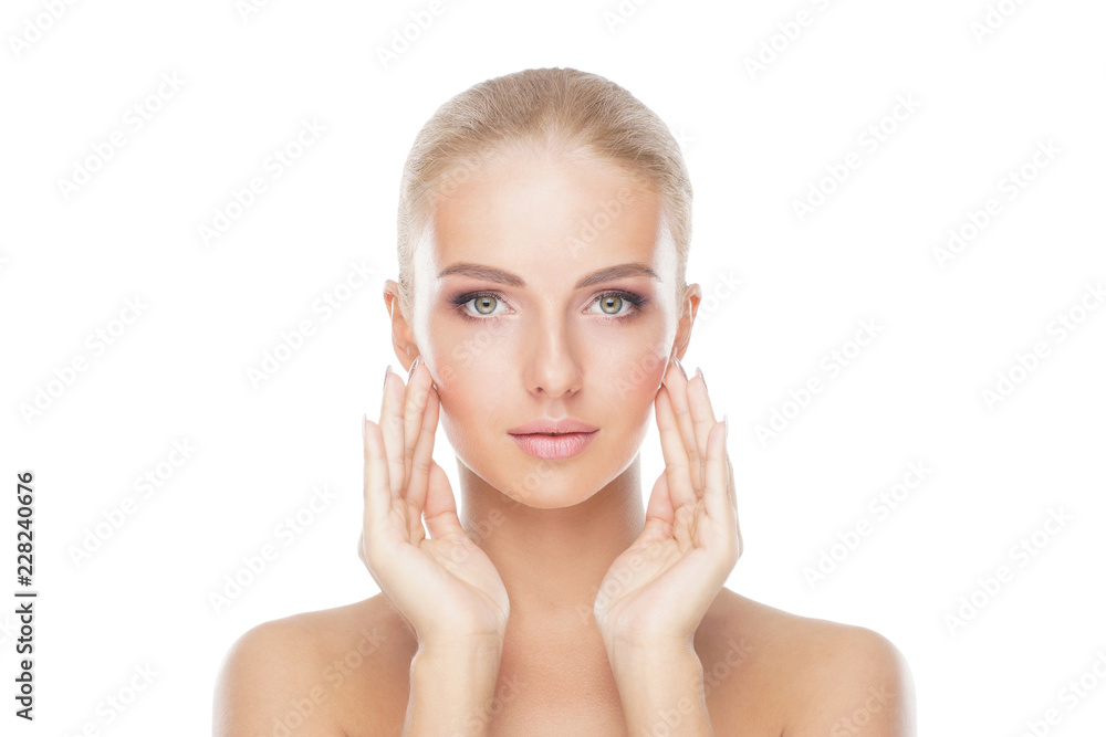 Beautiful face of young and healthy girl. Beautiful face of young and healthy girl.