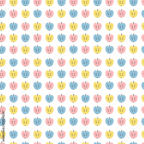 Wallpaper Mural Seamless background for kids with apples Torontodigital.ca