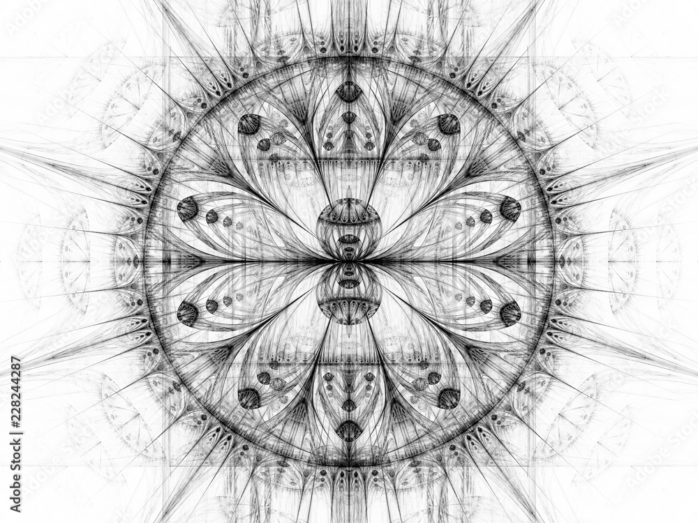 surreal Futuristic digital 3d design art abstract background fractal illustration for meditation and decoration wallpaper