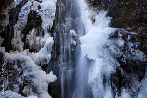 凍結した滝