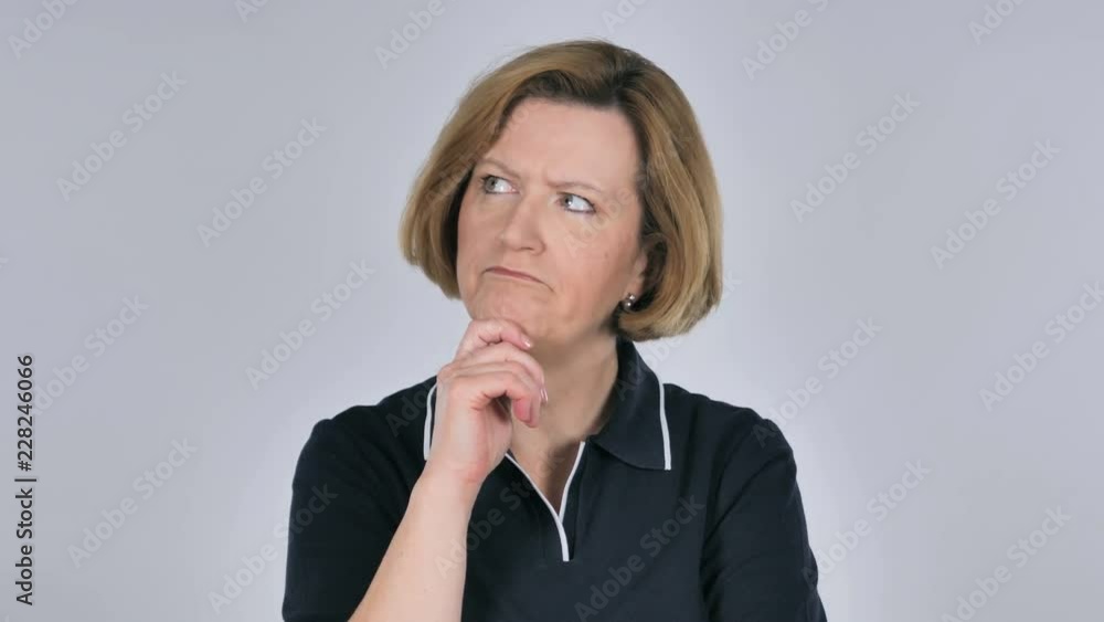 Portrait of Beautiful Thinking Woman Gesturing Brainstorming Portrait of Beautiful Thinking Woman Gesturing Brainstorming