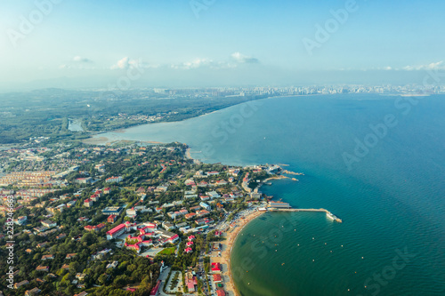 Beidaihe coastline aerial photography
