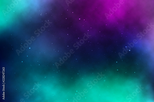 vector background of an infinite space with stars  galaxies  nebulae.