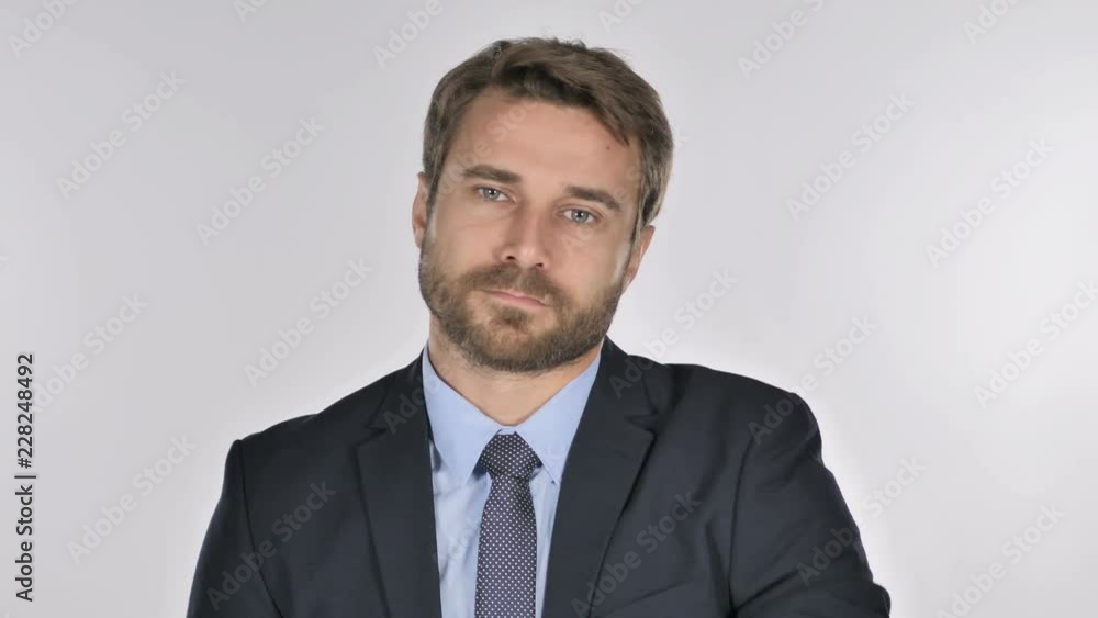 Portrait of Businessman Showing Middle Finger Portrait of Businessman Showing Middle Finger