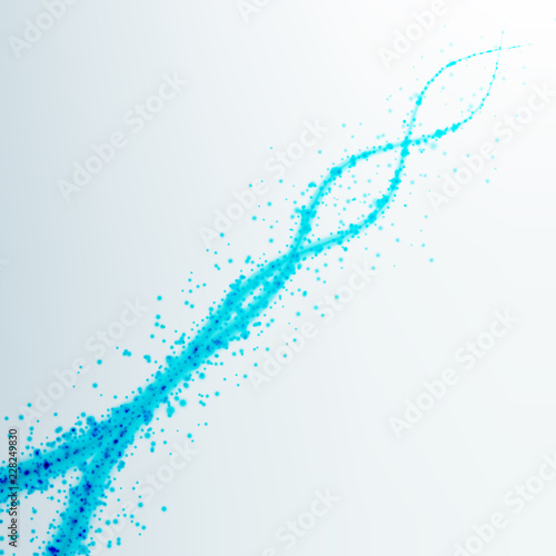 Futuristic dna, abstract molecule, cell illustration. Graphic concept for your design