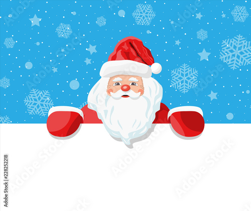 Funny santa claus character greeting © absent84