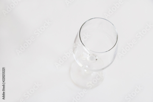 Empty wine glass isolated on white background