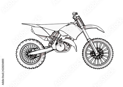 sketch motorcycle vector
