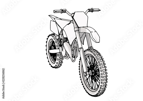 sketch motorcycle vector