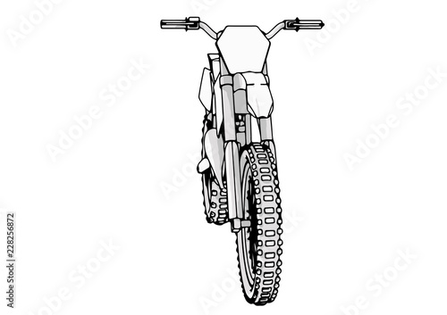 sketch motorcycle vector