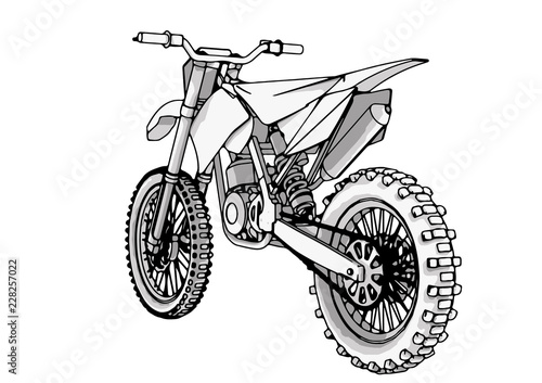 sketch motorcycle vector
