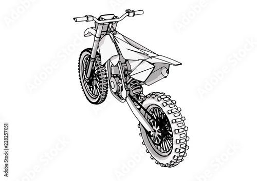 sketch motorcycle vector