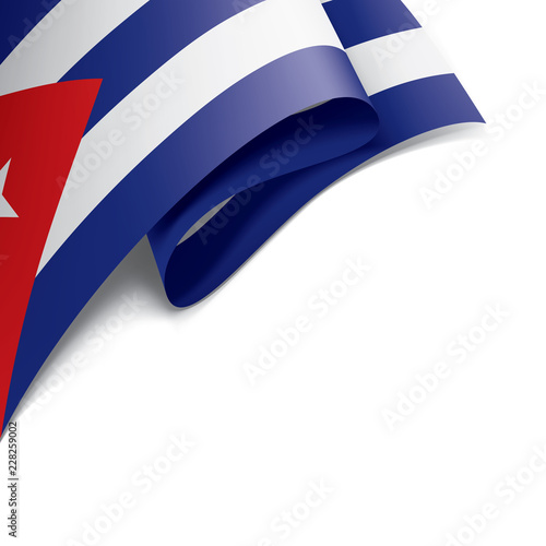 Cuba flag, vector illustration on a white background