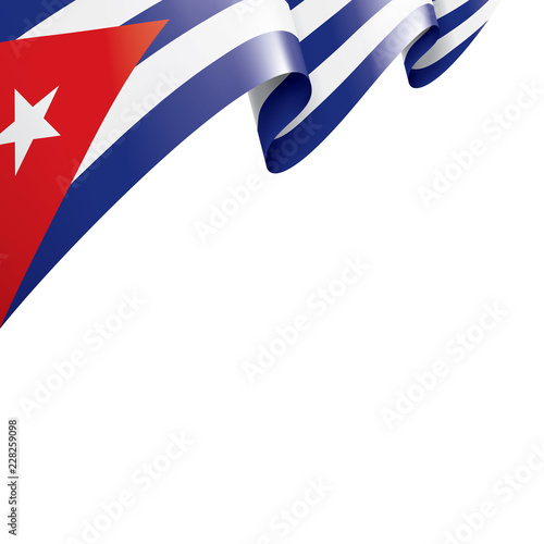 Cuba flag, vector illustration on a white background