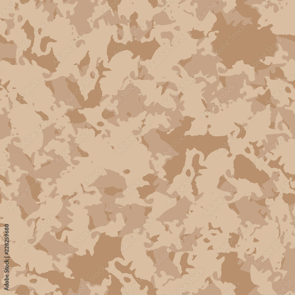 UFO military camouflage seamless pattern in different shades of beige and brown colors UFO military camouflage seamless pattern in different shades of beige and brown colors