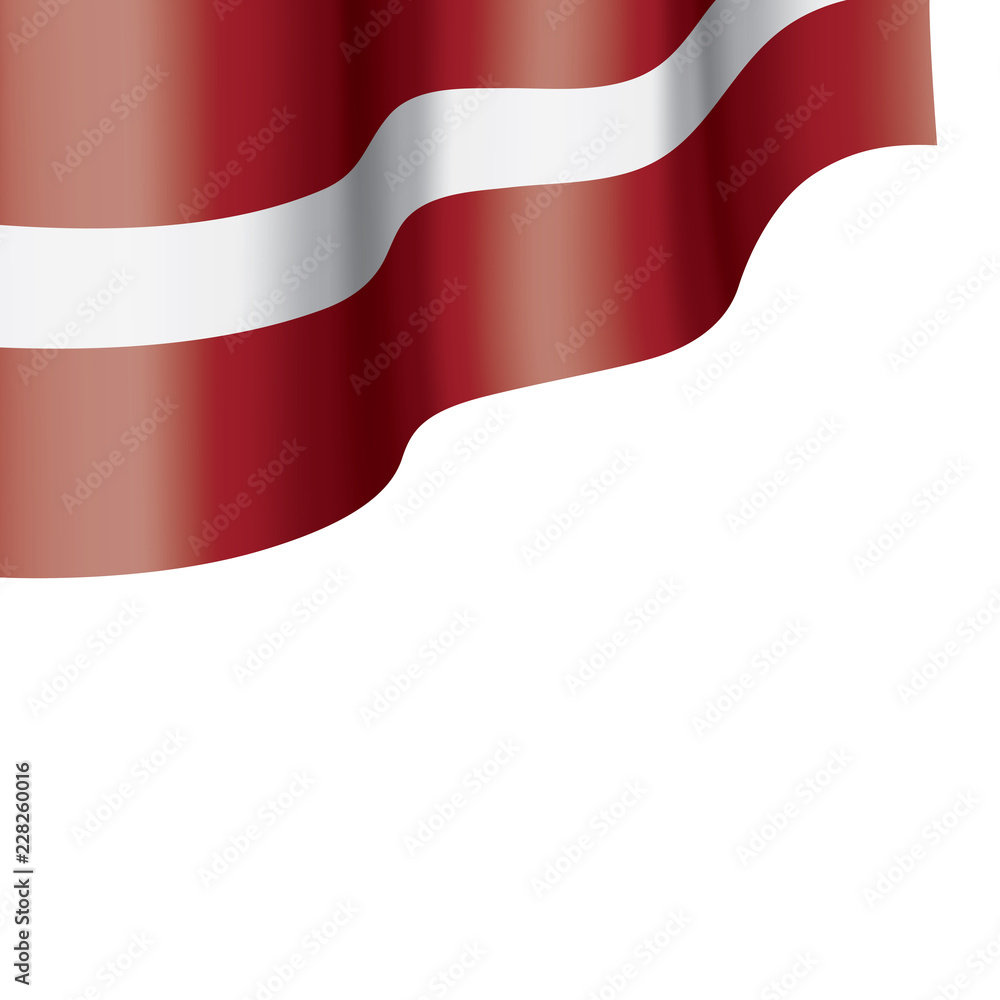 Naklejka premium Latvia flag, vector illustration on a white background