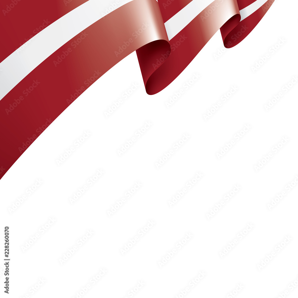 Latvia flag, vector illustration on a white background Latvia flag, vector illustration on a white background