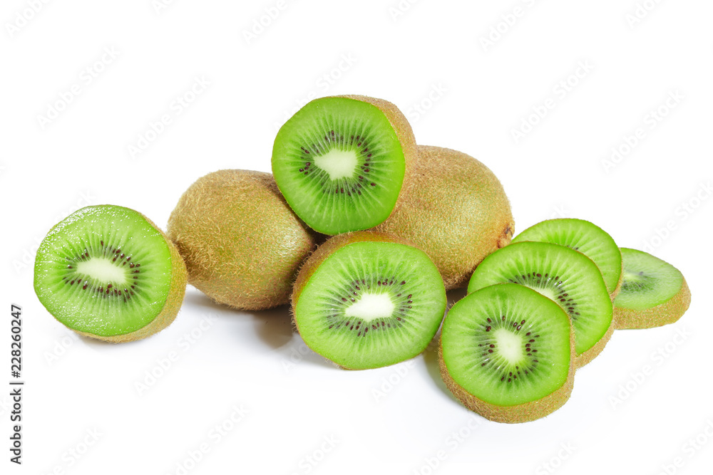 Fototapeta premium kiwi fruits isolated on white background