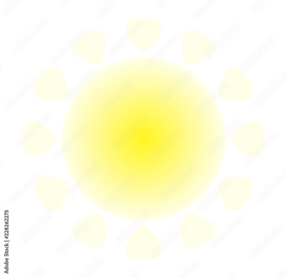 Sun icon. Trendy vector summer symbol for website design, web button, mobile app. Cartoon flat stile. Isolated on white background. Sun icon. Trendy vector summer symbol for website design, web button, mobile app. Cartoon flat stile. Isolated on white background.